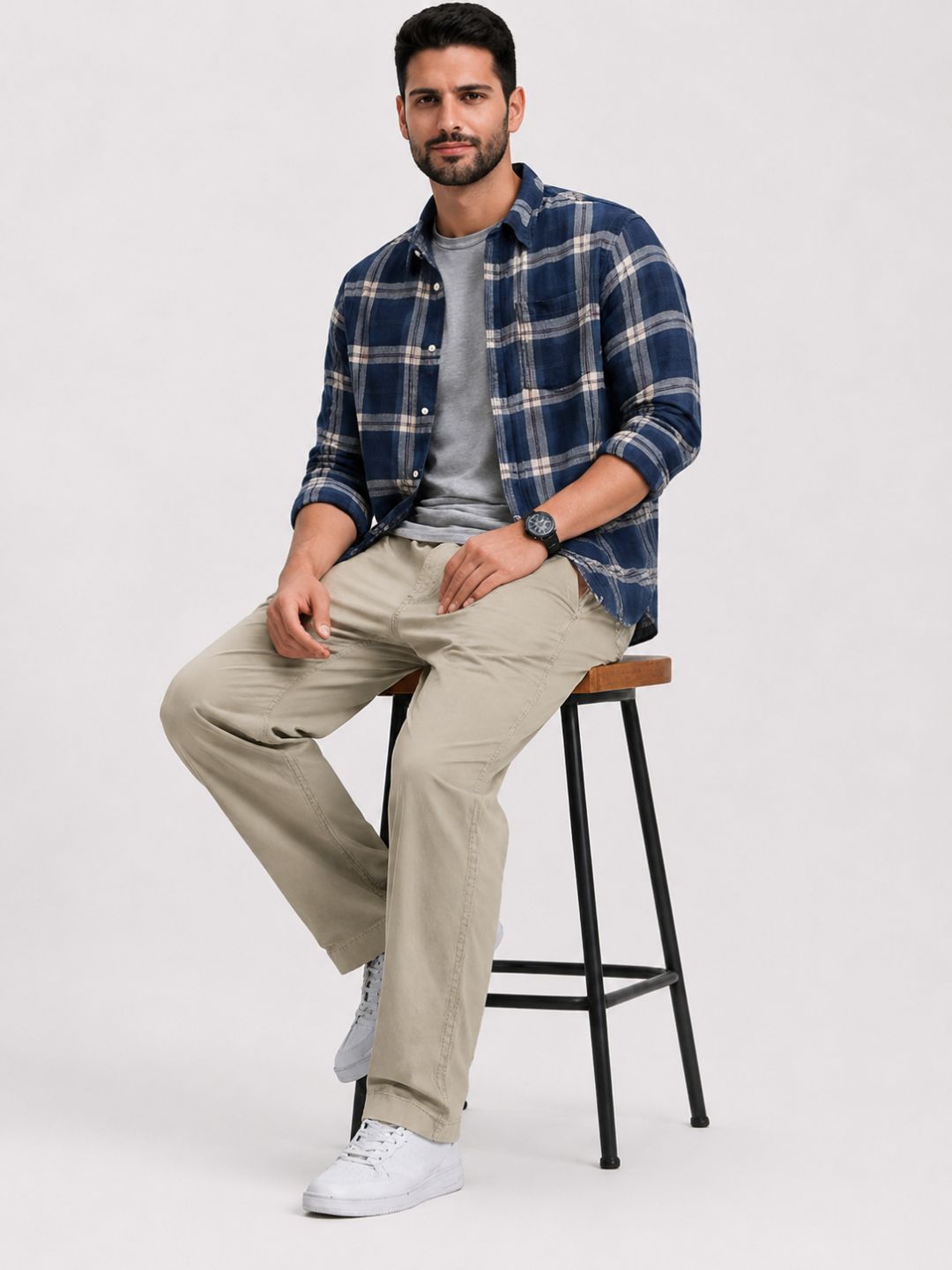Premium Classic Cotton Trousers - Beige