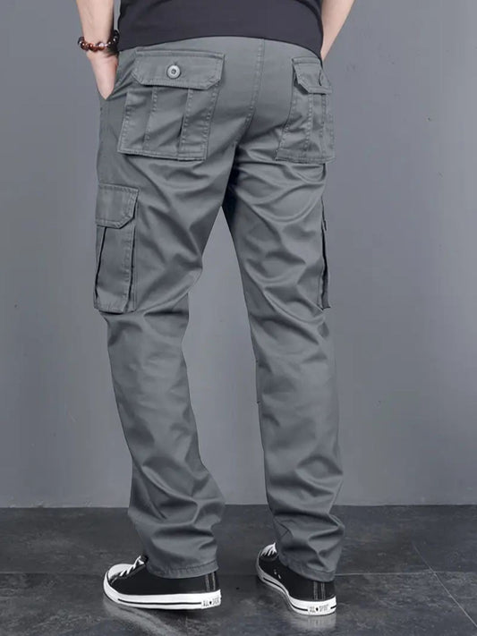 Men's Regular Fit Cotton Cargo Pants - Dgray