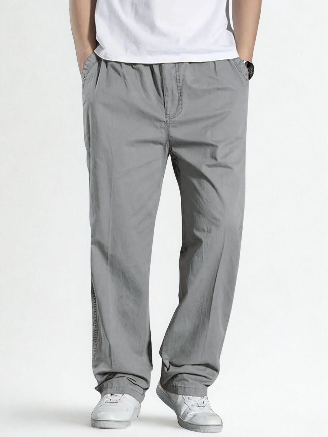Premium Classic Cotton Trousers - LGray