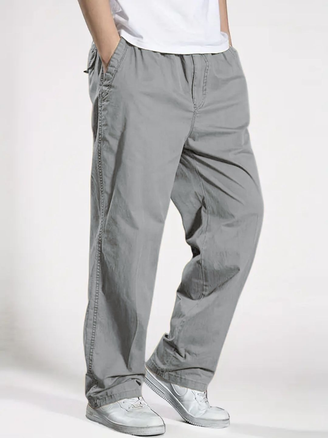 Premium Classic Cotton Trousers - LGray