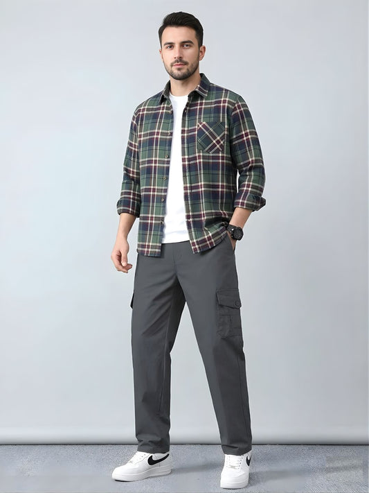 Premium Casual Cargo Trousers - Dark Gray