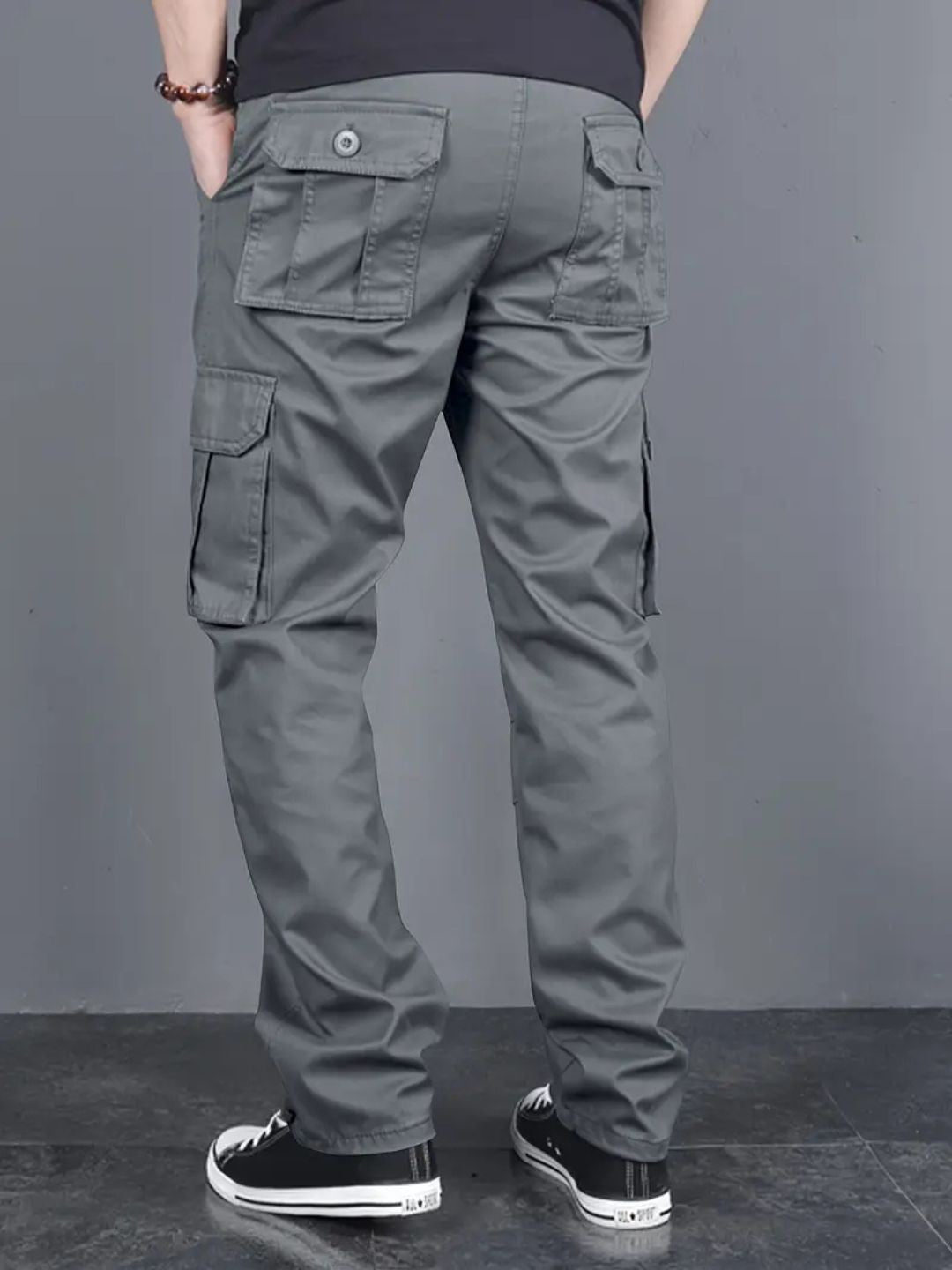 Men's Regular Fit Cotton Cargo Pants - Dgray