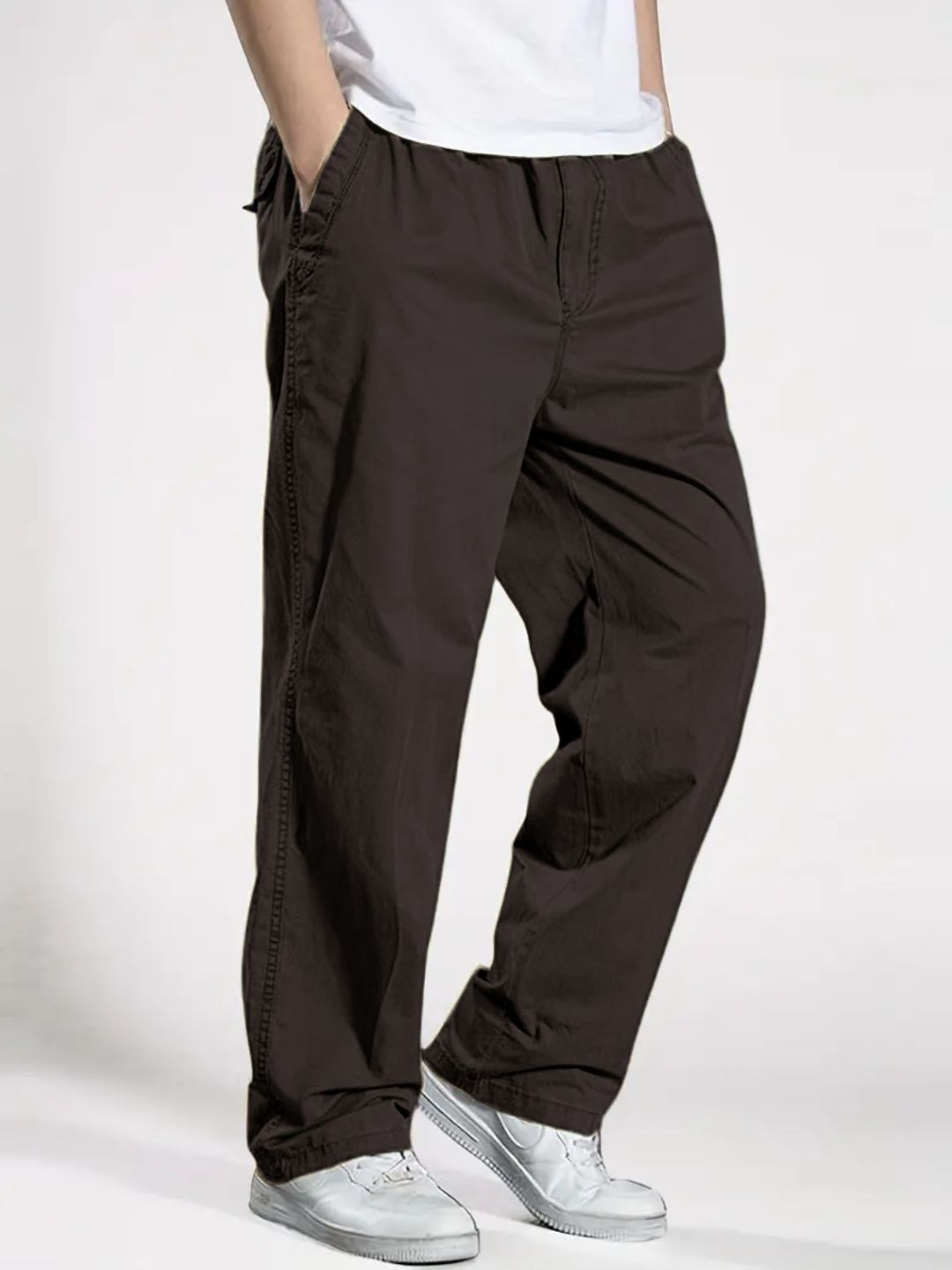 Premium Casual Cargo Trousers - Coffee