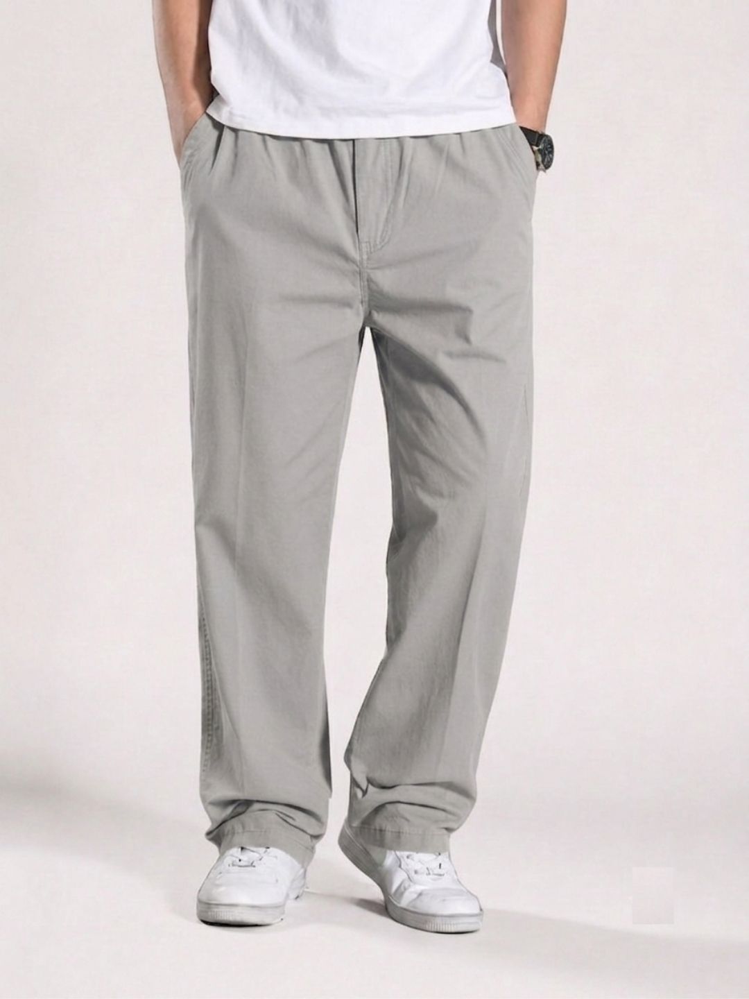Premium Classic Cotton Trousers - ASH