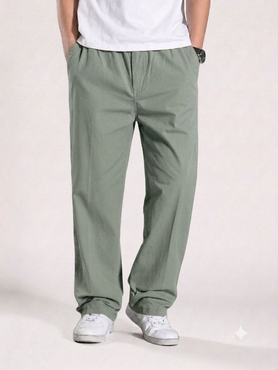 Premium Classic Cotton Trousers - D SKY