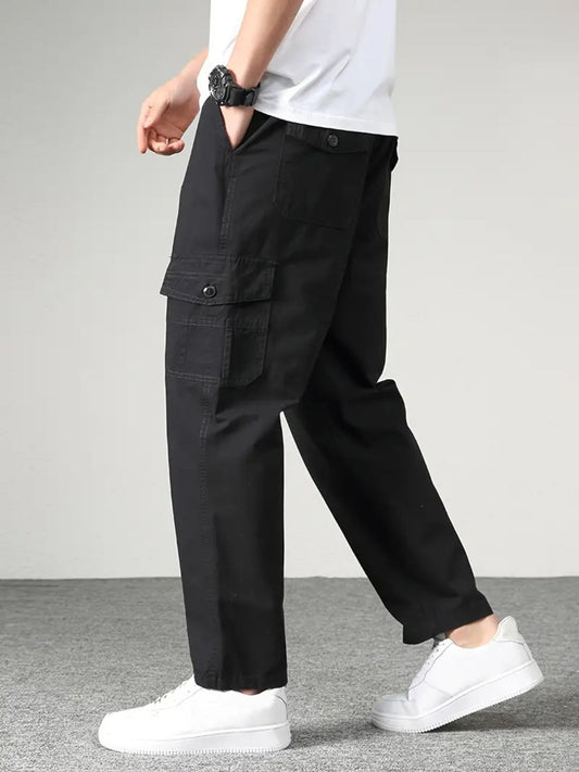 Premium Casual Cargo Trousers - Black