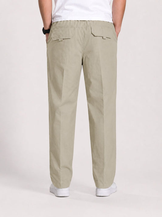 Premium Classic Cotton Trousers - Beige