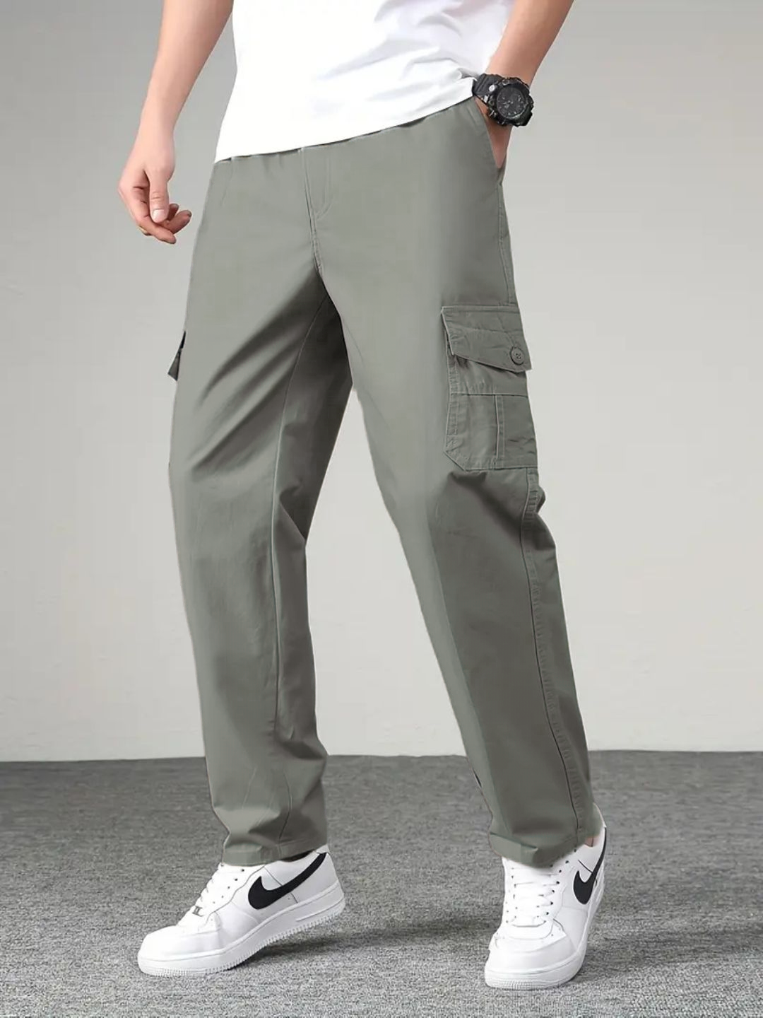 Premium Casual Cargo Trousers - LGray