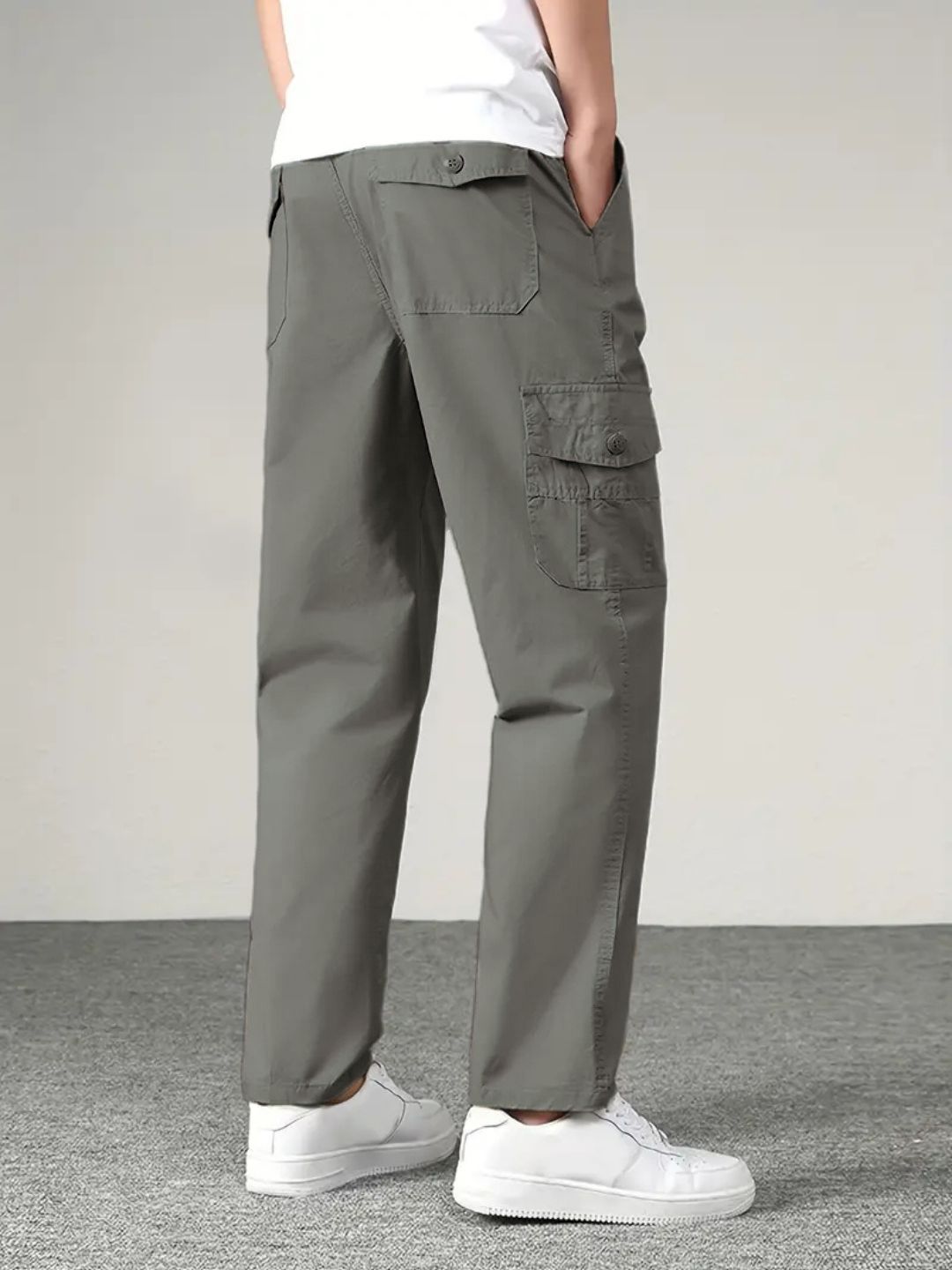 Premium Casual Cargo Trousers - LGray